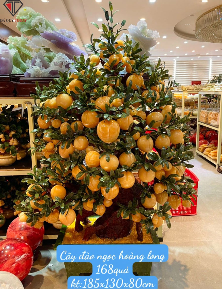 Cây đào đá ngọc hoàng long 168 quả